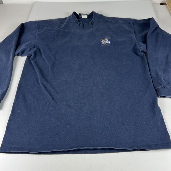 VTG NFL St Louis Rams Football Shirt Adult Large Blue Faded Long Sleeve Tee - Picture 5 of 14